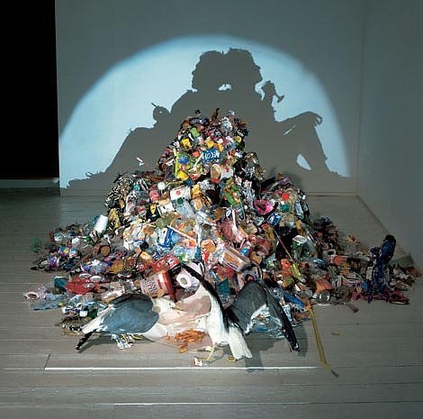 Arte con la sombra de la basura